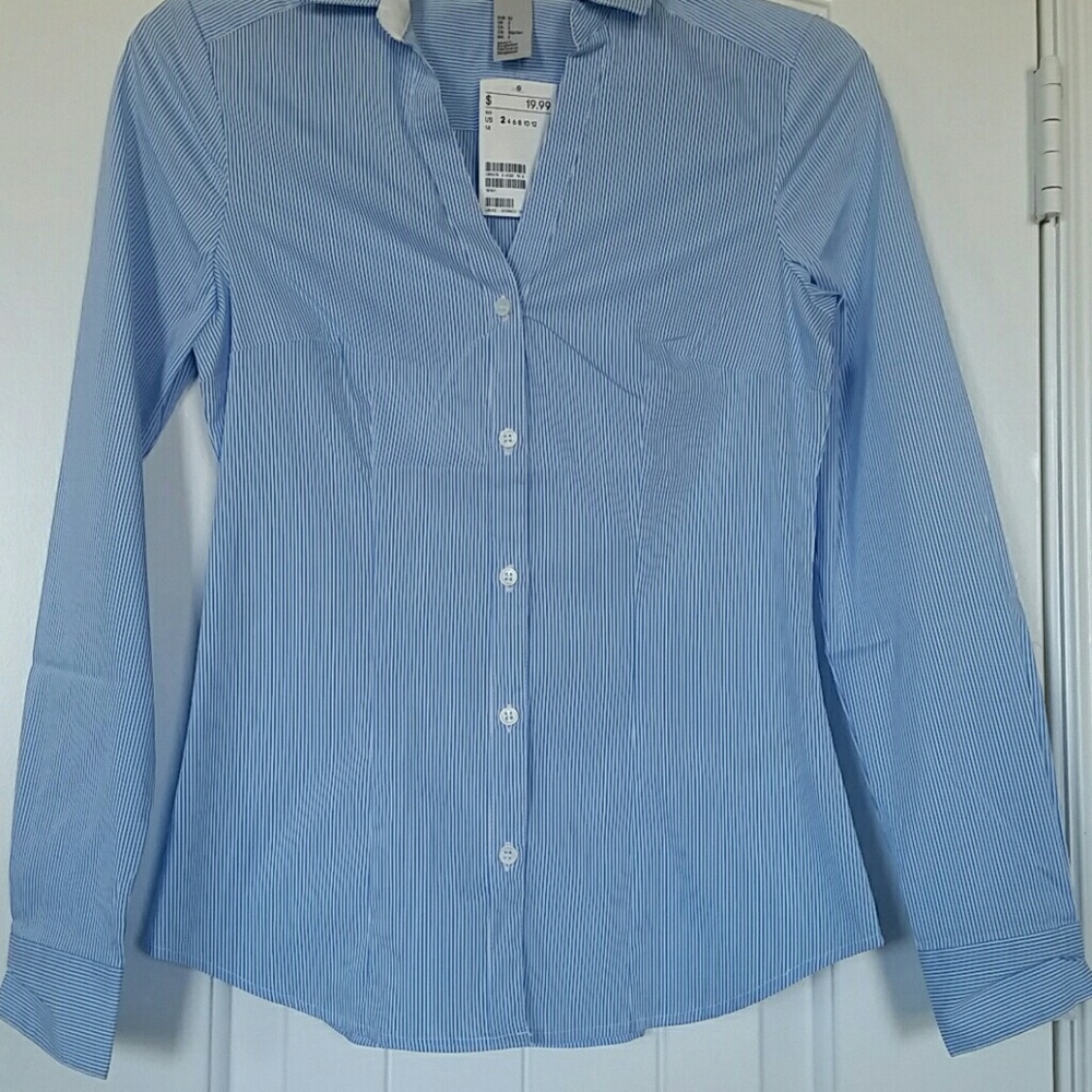 Striped button down shirt